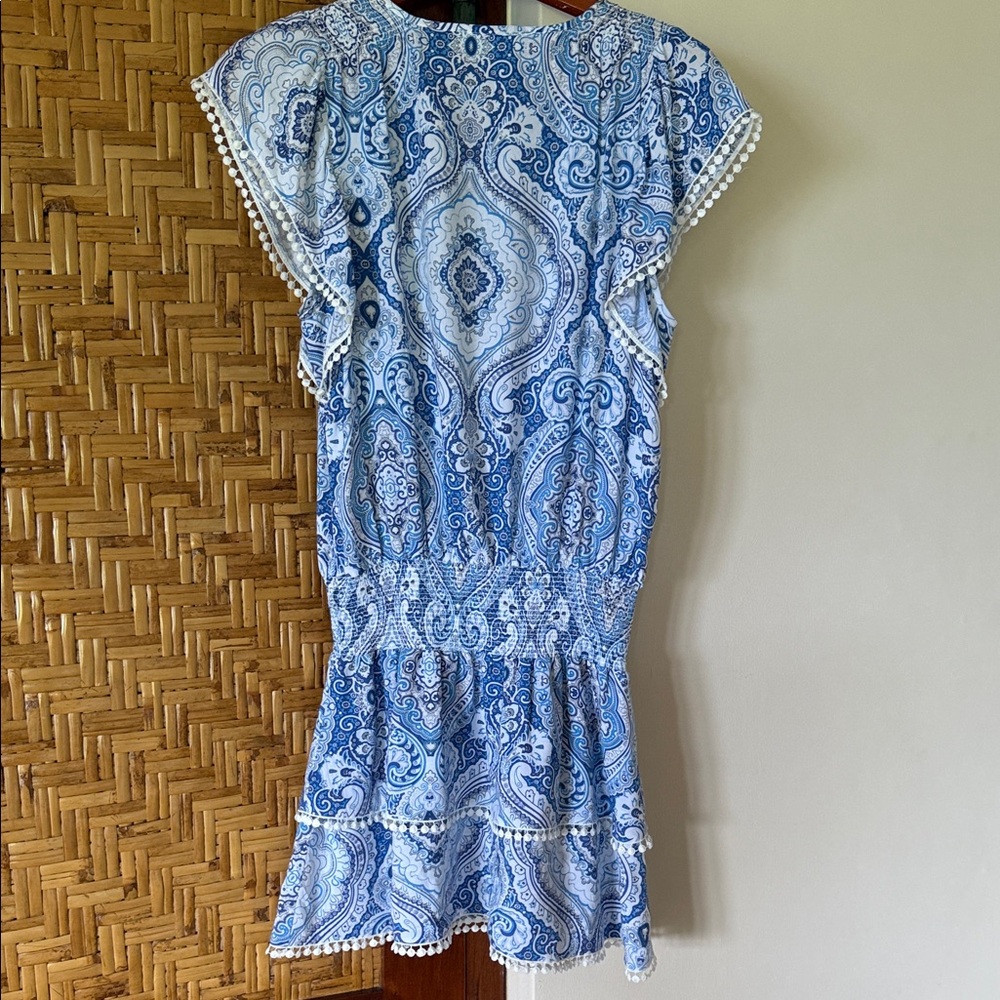 Melissa Odabash Keri Blue and White Paisley Dress - Picture 4 of 7